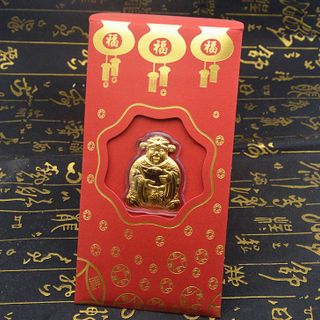 Bao Lì Xì Mạ Vàng Hình Ông Thần Tài