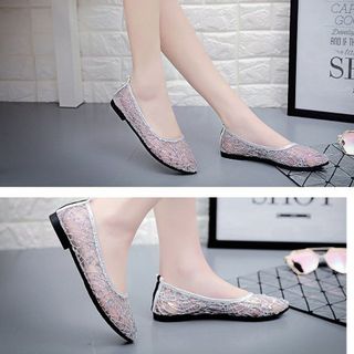Giày búp bê lưới cao su thoáng mát siêu bền-305
