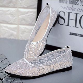 Giày búp bê lưới cao su thoáng mát siêu bền-305