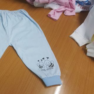 Quần Sơ Sinh Bo Gấu Cotton 100