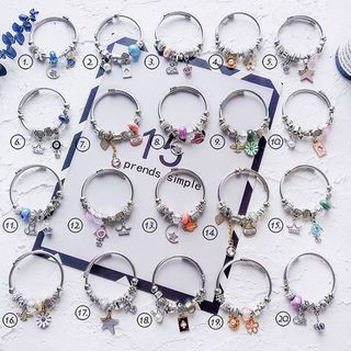 Vòng tay charm đá nhân tạo không gỉ hợp phong thủy