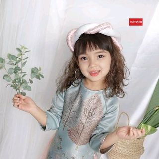 Áo dài gấm ngọc cho bé
