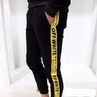 Quần thun thể thao viền chạy OFF WHITE