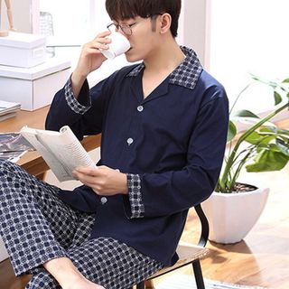 Bộ đồ ngủ nam 2 gam màu kiểu dáng sang trọng quý phái 130