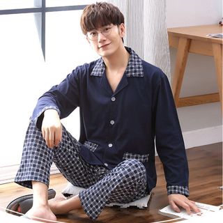Bộ đồ ngủ nam 2 gam màu kiểu dáng sang trọng quý phái 130