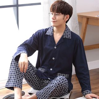Bộ đồ ngủ nam 2 gam màu kiểu dáng sang trọng quý phái 130