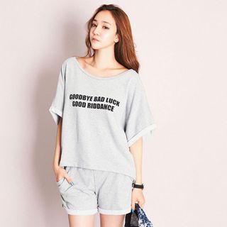 Đồ bộ mặc nhà phôm rộngchất liệu thấm mồ hôi thoải mái-110