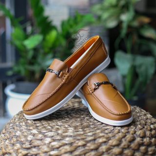Giày lười da bò thật thanh lý giá rẻ MS34