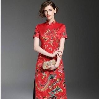 SET ÁO DÀI CÁCH TÂN LONG PHỤNG LỤA  TẰM4