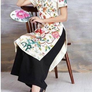 SET ÁO DÀI CÁCH TÂN LONG PHỤNG LỤA  TẰM4