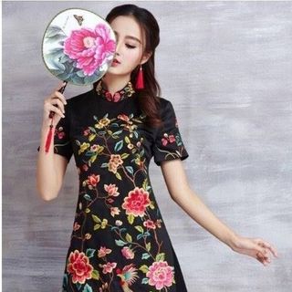 SET ÁO DÀI CÁCH TÂN LONG PHỤNG LỤA  TẰM4