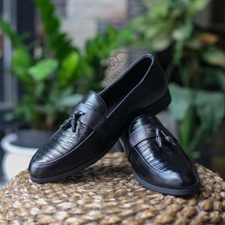 Giày lười da bò thật thanh lý giá rẻ MS11