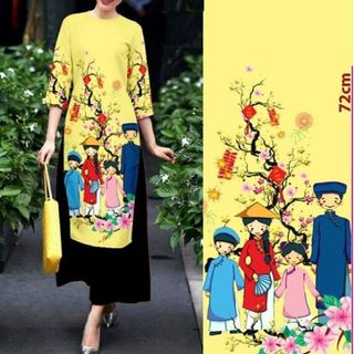 SET ÁO DÀI CÁCH TÂN LỤA GẤM2