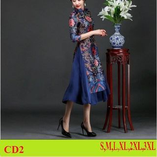 SET ÁO DÀI CÁCH TÂN LỤA TẰM LONG BÀO1