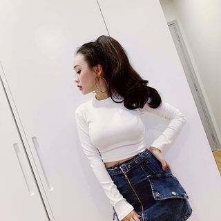 Áo crop tay dài