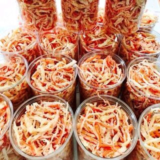 Mực xé sợi hấp nước dừa
