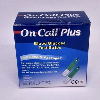 Hộp 25 que thử đường huyết On Plus USA