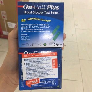Hộp 25 que thử đường huyết On Plus USA