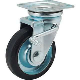 Bánh xe đẩy hàng cao su xoay có khoá hãng Nansin Nhật bản
