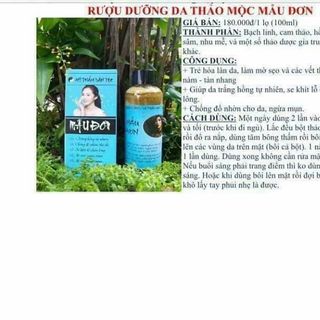 Rượu dưỡng da Thảo mộc Mẫu Đơn - Thanh Mộc Hương