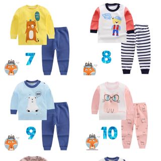 Bộ cotton dài bé trai bé gái