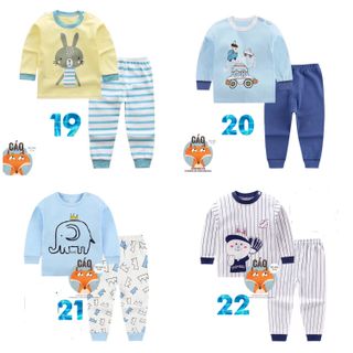Bộ cotton dài bé trai bé gái