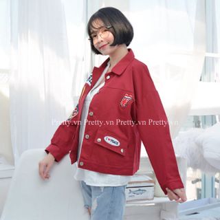 ÁO KHOÁC KAKI STICKER ĐỎ