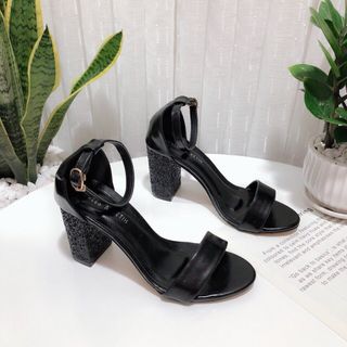 giày sandal cao gót vuông kim sa