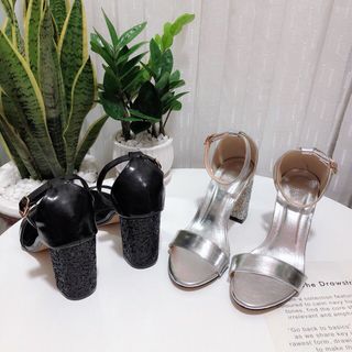 giày sandal cao gót vuông kim sa
