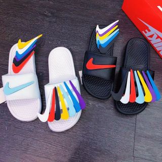 dép quai ngang Logo đổi màu