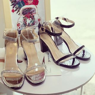 giày sandal da bóng phối mika