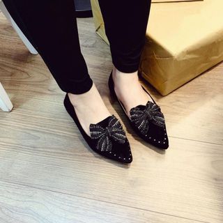 giày mọi đính đá mui nhọn