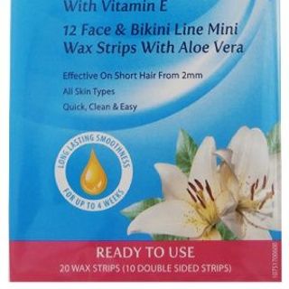 Miếng dán tẩy lông du lịch Beauty Formulas Wax Strips Compact Travel Pact - 20 miếng