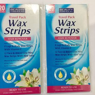 Miếng dán tẩy lông du lịch Beauty Formulas Wax Strips Compact Travel Pact - 20 miếng