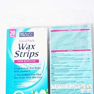 Miếng dán tẩy lông du lịch Beauty Formulas Wax Strips Compact Travel Pact - 20 miếng