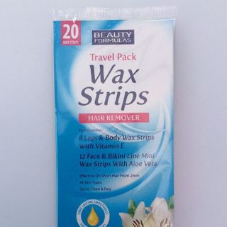 Miếng dán tẩy lông du lịch Beauty Formulas Wax Strips Compact Travel Pact - 20 miếng
