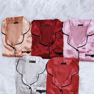 set đồ ngủ lụa dày túi viền ren