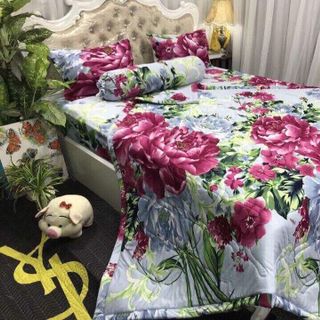 drap bọc nệm thun thái mẫu tổng hợp 1 drap 2 vỏ nằm 1 vỏ ôm