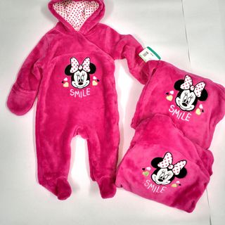 Bộ Body Suit Hồng Đậm cho Bé dưới 1 tuổi - Hàng Mỹ Disney Baby giá sỉ