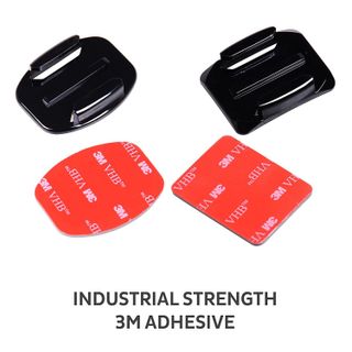 Bộ 4 Miếng Dán 3M Thẳng Cong Và 4 Đế Cong Thẳng Phẳng Cho Gopro SJCAm XIAOMI YI
