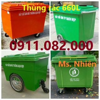 Thùng rác 120 lít 240 lít giá sỉ lẻ-thùng rác nhựa 2 bánh xe nắp kín