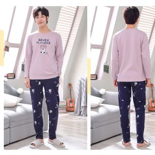 Đồ bộ mặc nhà nữ 2 gam màu xanh tím cho bạn thêm nổi bật 222