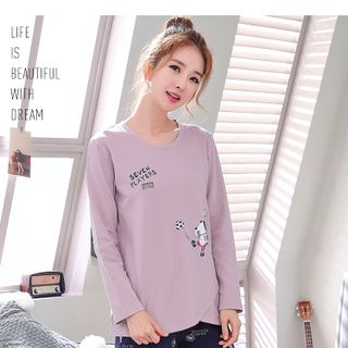 Đồ bộ mặc nhà nữ 2 gam màu xanh tím cho bạn thêm nổi bật 222