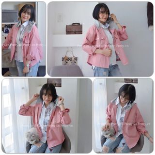 ÁO KAKI NÓN NỈ MÀU HỒNG
