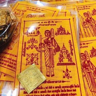 Combo phép thánh tăng tài lộc Sivali và lá yant vàng Thái Lan