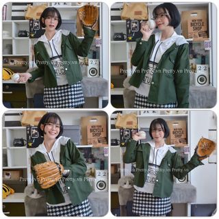ÁO KAKI NÓN NỈ XANH RÊU