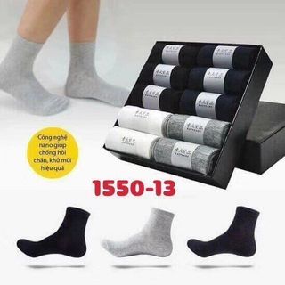COMBO 10 ĐÔI TẤT KHÁNG KHUẨN CỔ CAO 1550