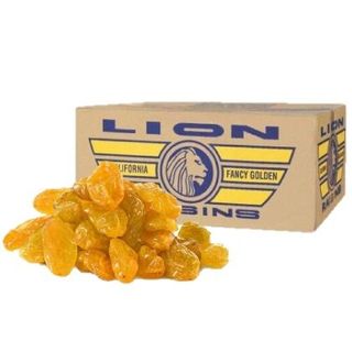 Nho Mỹ vàng sấy khô Lion thùng 135kg giá 1 thùng 1tr950