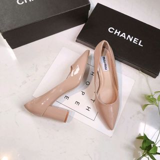 Giày công sở da bóng gót trụ 6p