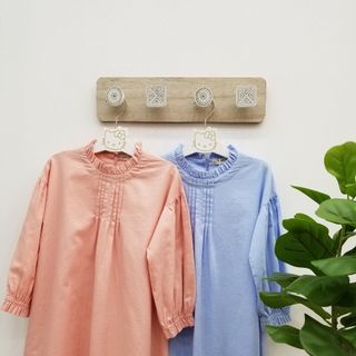 Đầm xếp ly cổ tay dài